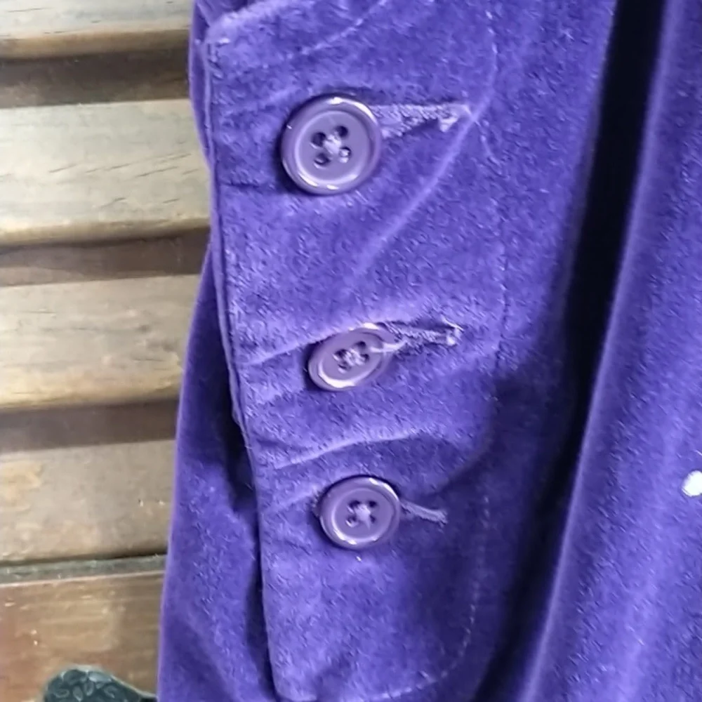 Vintage Quacker FactoryJumper Dress Tunic Size large Purple Presents Gifts - Picture 9 of 10